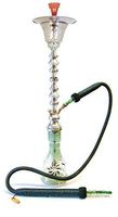 Khalil Mamoon Silver Shareef Ice Chamber Hookah 36" Single Hose Hookah