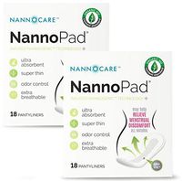NannoPad Pantyliners - Made with Organic Cotton - Can Minimize Odors and Bacteria - No Fragrances or Dyes - Nannogenic™ Technology Developed to Reduce Menstrual Discomfort