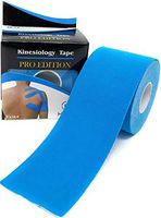 Hütz Kinesiology Tape Pro Edition - Hypoallergenic, Latex Free and Moisture Resistant - Sports and Rehabilitation Tape for High Performance. Blue 2" x16.4'