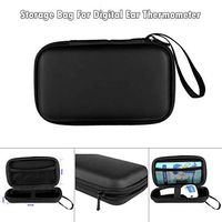 Darkduke-Forehead Thermometer Storage Bag Compatible with All Models Hard Case with Leather Surface Shockproof Waterproof and Odorless Carrying Case with Soft Lining and Mesh Bag (B)