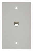 Leviton 40238-W Standard Telephone Wall Jack, 6P6C, Screw Terminals, White