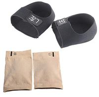 Heel Seat Wraps, Adjustable Built-in Gel Heel Protectors for Relieve Plantar Fasciitis, Heel Pain, Arch Support Sock (L)