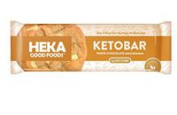 Heka Good Foods Keto Bars, White Chocolate Macadamia, 1g Net Carb, 10g Protein, Low Sugar, Grain & Gluten Free, 12 Count
