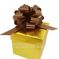 Brown Decorative Gift Pull Bows, 5" Wide, Set of 10, Chocolate Brown, Wreath, Swag, Garland, Thanksgiving, Fall, Autumn, Presents, Gift Basket, Fundraiser, Birthday, Classroom, Office, Decoration