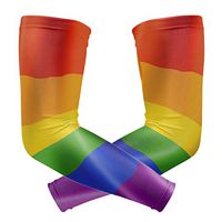 LEVEIS Rainbow Love Freedom Equality Movement Sports Compression Arm Sleeves for Baseball, Basketball, Football, Cycling, Golf 1 Pair 2 Sleeves