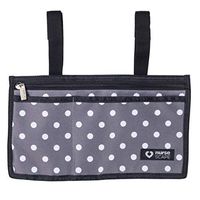 Wheelchair Armrest Pouch Organizer Bag for Side of Chair, 3 Pocket Tote, Arm Rest Storage Accessories for Electric, Manual or Powered Chairs (Pop Lights)