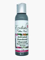 Exfoliate Face Activated Powdered Charcoal Hyaluronic Acid Masque - Liquid Mud Cream Mask Organic Content: 85% 4 oz, Cruelty Free By Ezolistic