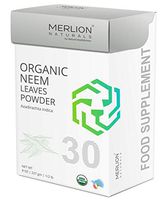 Organic Neem Leaves Powder by Merlion Naturals | Azadirachta indica (8 OZ)