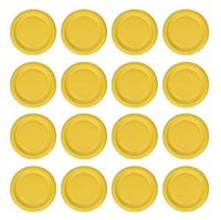 Set of 96 Summer Party Plates - 6.87" Small Plates (Gold Yellow Plates)
