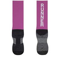 Runner Printed Mid Calf Socks | Running Socks by Gone For a Run | Large | Pink