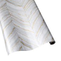 Caspari Marble 30 in. x 8 ft. Wrapping Paper in Grey & Pale Silver Foil, 2 Rolls Included