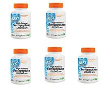 High Potency Serrapeptase, Non-GMO, Gluten Free, Vegan, Supports Healthy Sinuses, 120,000 SPU, 90 Veggie Caps