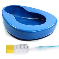 Bedpan for Bedbound Patient Healthcare, Large Bedpan for Bedridden Patient Elderly Female Male, Large Stable PP Bedpan with a Brush