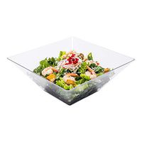 Restaurantware RWP0159C Large Serving Bowl, 11" x 11" x 4", Clear