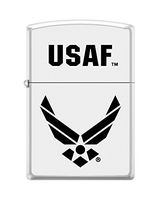 Zippo US Air Force Emblem Pocket Lighter, White Matte