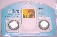 Igo Stereo White Foldable Portable Speaker System