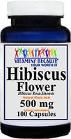 Hibiscus Flower 500mg Natural Whole Herb Capsules - Blood Strengthener by Vitamins Because Inc