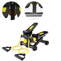 YxnGu Mini Stepper Stair Stepper Exercise Equipment with Resistance Bands - Fitness Exercise Peddler w/Adjustable Resistance & LCD Display