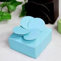 Efavormart Turquoise Petal Top Favor Box for Candy Treat Gift Wrap Box Party Favor Boxes for Bridal Shower Wedding Party -100pc