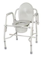 Drop Arm Commode Deluxe-KD Steel - World Wide Shipping