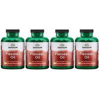 Swanson Flaxseed Oil Made with Organic Flaxseed Oil 1 g 200 Sgels 4 Pack