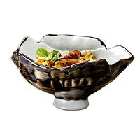 ENYI Creative Personality Japanese Style And Wind Kiln High Foot Ceramic Bowl Specialty Restaurant Tableware Home Fruit Salad Bowl Dish Bowl