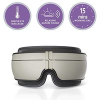 Rechargeable Reyelax Heated Eye Massager Mask - Massager for Dry Eye Eyestrain Fatigue Relief with Heating Air Pressure Wireless Digital Shiatsu Massager - Relaxes Eye Skin - Heated Eye Mask