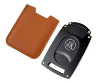 Personalized Visol Guillotine Pocket Cigar Cutter - Brown Case with Free Laser Engraving (Two Initials)
