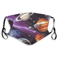 Mystic Outer Space Dustproof Earloop Mouth Cover for Women Men, Pollen Ski Painting Half Face Mouth Cover - Adjustable Elastic Band Face and Nose Cover