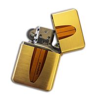 Gold Flip Top Refillable Windproof Lighter - Longboard Surfboard Lighter Gold