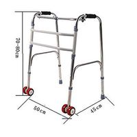 JJZXPJ Folding Walker，Walking Frame Multi-Functional Adjustable Height Walkers for Seniors Lightweight with Detachable Legs with Wheel for The Elderly,Disabled