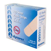5348242 Adhesive Bandage Sheer 2x4.5quot; 50 Per Box sold as Box Pt# 3634 by Dynarex Corporation