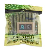 King Palm - Hand Rolled Palm Leaf Wrap Rolls - King Size - 25 Rolls/Pouch (1 Pack, 25 Rolls)