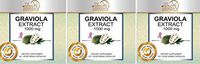 GRAVIOLA Extract 1000 mg 2 Capsules - 3 Bottles - 120 Vegetarian Capsules Per Bottle