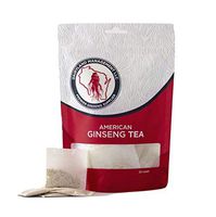 All Natural Pure American Ginseng Tea 美国人参茶 (20 CT) Potent Ground American Ginseng Root - No Fillers, Binders or Other Additives.