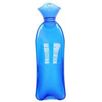 ROSENICE Hot Water Bottle Thermoplastic PVC Transparent Bottle Warmer Heat Cold Therapy Hot Water Bag(Blue)