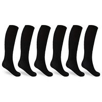 Unisex Compression Socks (Black-6 Packs, Large - XLarge)