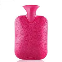 Filled with Water Hot Water Bottle Thick PVC Rubber Unique Non-Slip Anti-scalding Texture Non-Toxic Odorless Hand Warmers (Color : Red, Size : 1800ML)