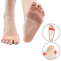 [Upgraded Version] FeetsEase Toe Separators Metatarsal Pad Ball of Foot Cushion Pinky Hammer Toe Straightener Protector for Tailors Bunion Overlapping Toe Gel Forefoot Pads for Women & Men (Nude)