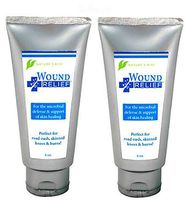 Wound Relief Colloidal Silver Gel 2-Pk with Aloe and Tea for ph Balancing, Care for Scrapes, Burns, Rash, Cysts, Infection, Fight Bacterial Conditions, 2-Pack