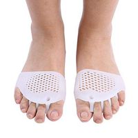 1pair Soft Silicone High Heel Anti-Slip Shoe Pads Protect Pain Relief Foot Care Bunion Corrector Half Yard Invisible Bearing(White)