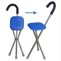 cane Folding Seat Lightweight Walking Stick Chair Ergonomic Handle Three Legged with Stool Lightweight Foam Handle HOJZ