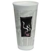 DCC20X16TWN - Uptown Thermo-Glaze Hot/Cold Cups, Foam, 20 Oz, Red/Black/Gray