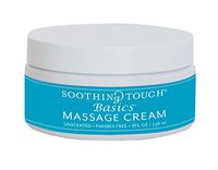 Soothing Touch Basics Massage Cream, Unscented, 8 Ounce