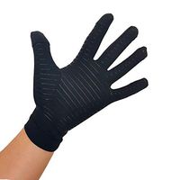 Copper Infused Compression Gloves Full Finger Arthritis Glove for Computer Typing and Everyday Support, Touch Screen Copper Arthritis Gloves Non-Slip Silicone Gel for Women/Men (Medium)