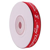 XYanXXX Fabric Ribbon,9m Merry Christmas Letter Print Balloon Satin Ribbon Rolls for Gift Package Wrapping, Hair, Wedding, Festival Party Decoration Red