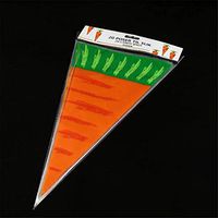 YAIKOAI 80 Pieces Easter Carrot Cone Bags Bunny Cellophane Treat Candy Bag Wedding Birthday Party Decoration with Twist Ties for Cookies, Candies, Chocolates, Popcorn