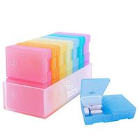 Estefanlo Weekly Pill Organizer, 7 Day Pill Box (2 Times a Day), Portable Travel Pill Case with Large Compartments to Hold Pills,Vitamin, Fish Oil, Supplements and Medication