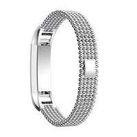 Lyperkin Compatible with Fitbit Alta HR Bands, Genuine Stainless Steel Watch Strap Bands Quick Release Replacement Wristband Accessories Compatible with Fitbit Alta HR Watch for Women A-10