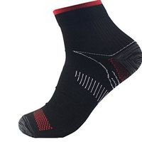 Gracefulvara Plantar Fasciitis Compression Sock Relief Foot Fatigue Heel Pain (Red)